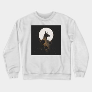 Monotone Illustration of Dog Crewneck Sweatshirt